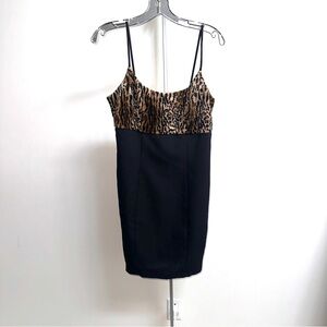 Vintage Y2K Frederick’s of Hollywood animal print mini dress